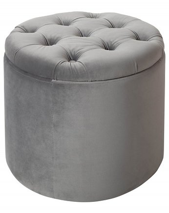 Pufa puf ze schowkiem Barock srebrna 50cm, Home Design