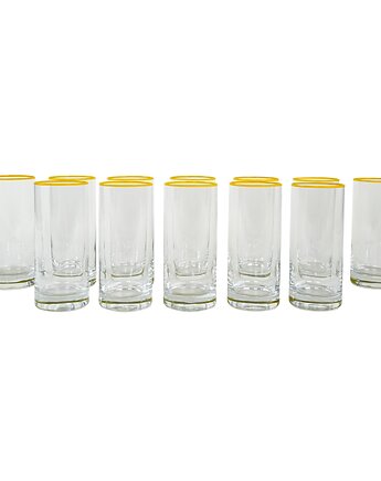 Komplet szklanek highball, włoski design, lata 70, produkcja: Włochy, Przetwory design