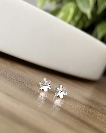 Kolczyki - Kryształowe śnieżynki - Kryształy Swarovski, Marisella