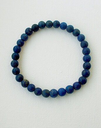 Lapis lazuli matowe kamienie 6 mm Bransoletka, galeria nuit