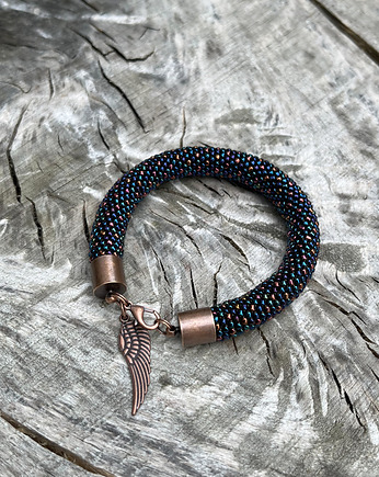 Bransoletka Cassiopeia ze szklanych koralików, Blackballoon