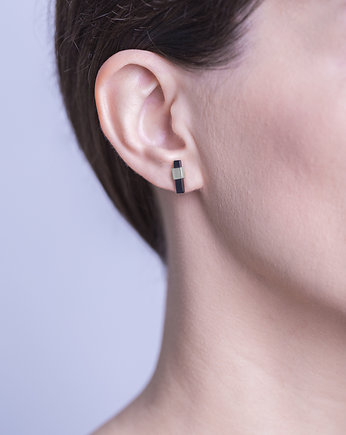 Kolczyki srebrne/SILVER/ONYX, Daria Siwiak Jewellery