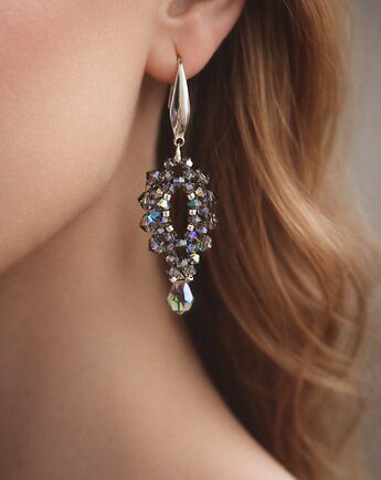 Długie Kolczyki "Black Diamond Glow", STAGHORN