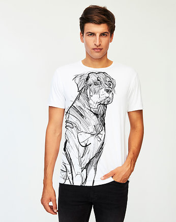 Rottweiler Dog Men's T-shirt white, SELVA