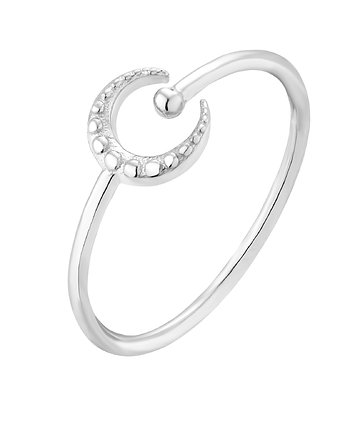 Srebrny pierścionek z księżycem, OKAZJE - Prezenty na 18 dla koleżanki