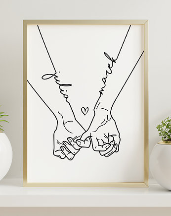 Plakat minimalistyczny złączone dłonie, Pankmat