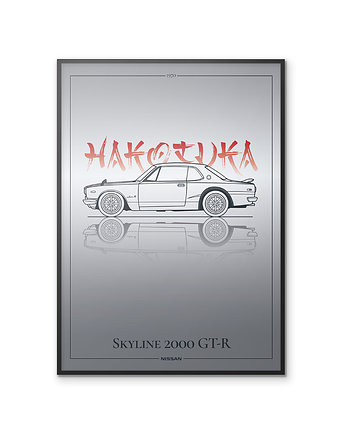 Plakat Motoryzacja - Nissan Skyline 2000 GT-R, Peszkowski Graphic