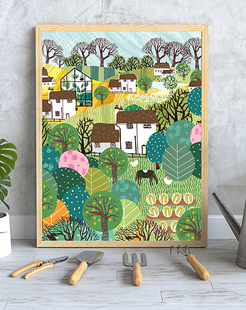 Plakat. wiosna na wsi, Love Life and Forest