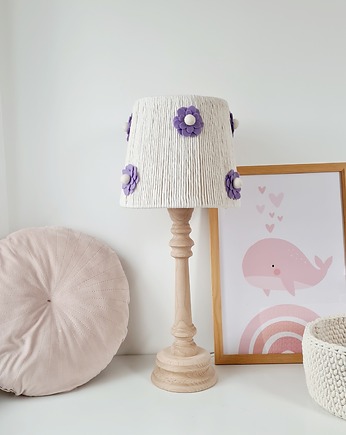 Lampka nocna "Fioletowe Stokrotki", Marmys Felt Studio