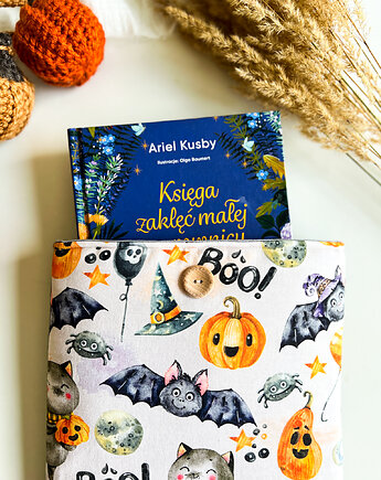 Etui na książkę Halloween, pokrowiec na książkę, book sleeve, Gucia Design