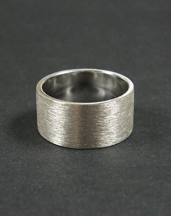 Srebrna matowa obrączka, srebro 925, Toros Design