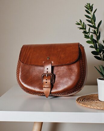 Torebka skórzana ręcznie robiona góralska Elena ciekawa zakopane, SempreArte