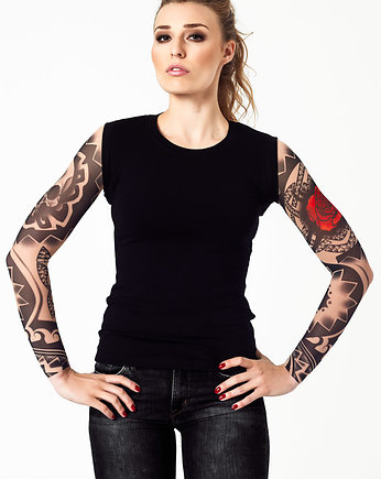 Tank top damski z tatuażami Dark Skull Tribal, dirrtytown clothing