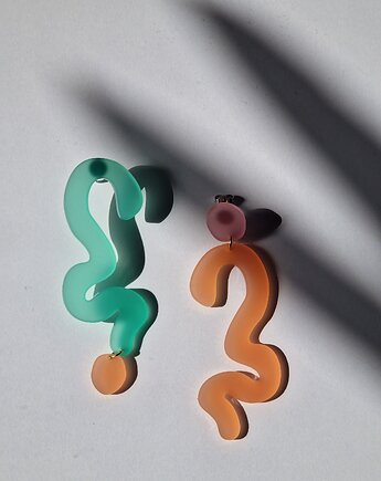 Wiszące duże kolczyki Pastelowe Wstęgi No.1, Fox and Jewelry