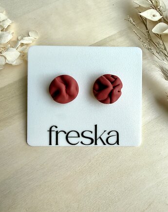 Kolczyki Fabric - czerwone, freska