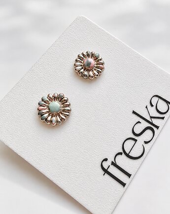 Kolczyki Stokrotki English Garden ze srebrem LIMITOWANE, freska