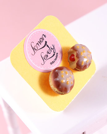 Pączki z dżemem na tłusty czwartek kolczyki, Lemon Lovely