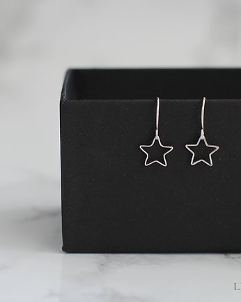 Minimalist Star Earrings in Silver, Le Boho Bleu