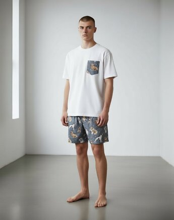 Piżama Unisex bawełniana w pieski, HisOutfit