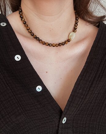 Naszyjnik Tygrysie Oko i Cytryn, Chmolowska Jewellery
