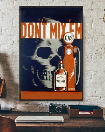 PLAKAT vintage retro whiskey alkohol, black dot studio