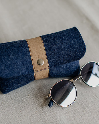 Marmollada - etui filcowe NA OKULARY indygo + B, marmollada