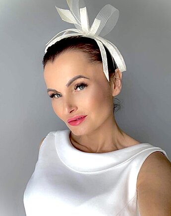 Fascynator ślubny Blumo ECRU, MONIKA SAXTON LUXURIOUS MILLINERY