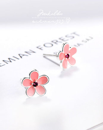 Boho flowers  - srebrne kolczyki + box, Ewa Saj  Silver