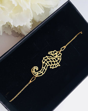 Bransoletka z konikiem morskim, morska biżuteria, Anemon Atelier