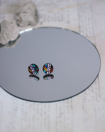 Małe kolczyki sztyfty z mozaiką, Pracownia Wieczorek