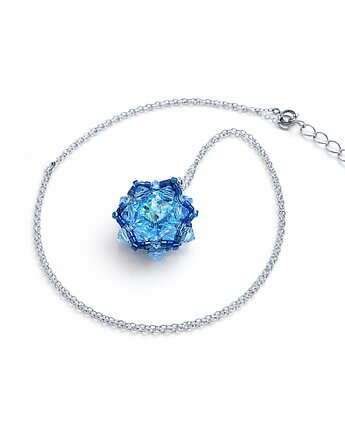 Niebieski Naszyjnik "Aqua Bohemica Maxima" z kryształami Preciosa, STAGHORN