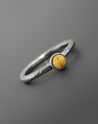 Pierścionek Bursztyn - srebro 925, Pastelove Jewelry