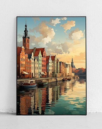 Plakat Złota godzina nad wodą, Harvest Maison