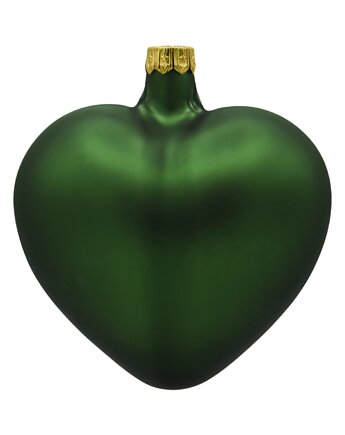 Bombka choinkowa: Serce matowe: zielone, Syn Bombkarza