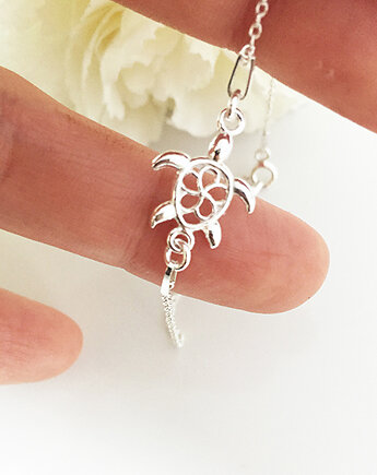 Bransoletka z żółwiem, srebrny żółwik, Anemon Atelier