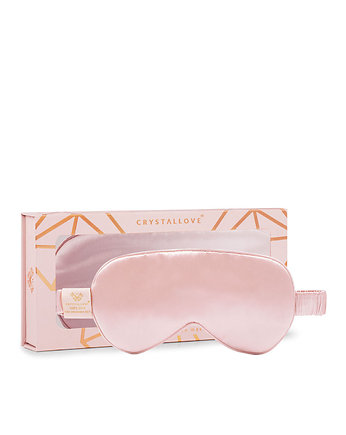 CRYSTALLOVE Opaska na oczy z jedwabiu rose, CRYSTALLOVE