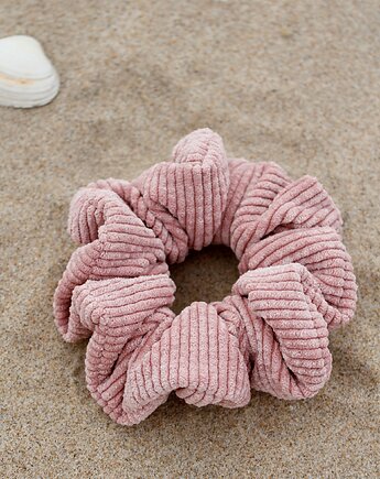 Różowa sztrukswoa scrunchie Pink, Volie Line