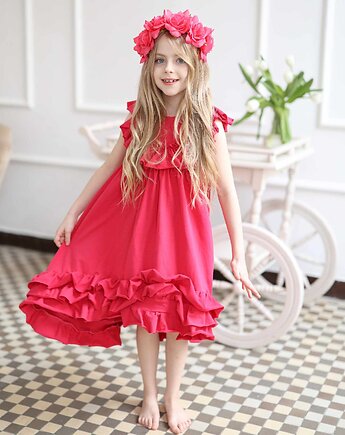 Sukienka  Flamenco Pink, OSOBY - Prezent dla dziewczynki