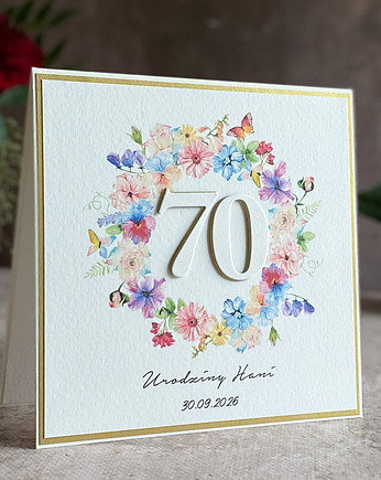 Personalizowana kartka na 70. urodziny, BH 35, Anna Art and Crafts