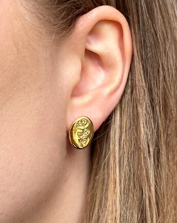 Kolczyki sztyfty róża, Colie