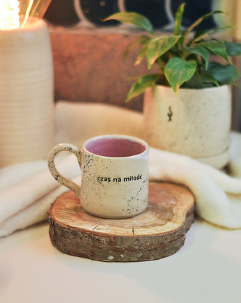 Ceramiczny Kubek 250 ml "czas na miłość", Dwa Wypały
