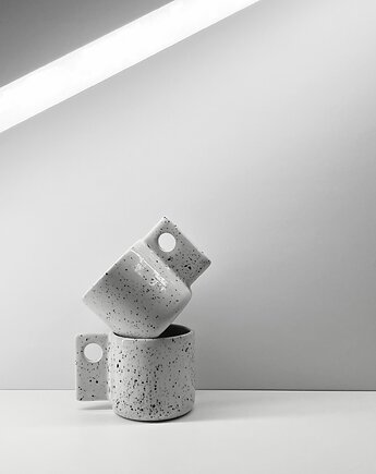 Kubek #07 /white and black, 100ml/, Handverk