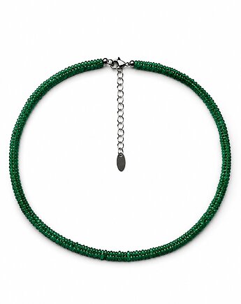 Custom - Kolorowy, ręcznie tkany naszyjnik, boho, kwiaty biżuteria