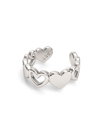Nausznica SERDUSZKA -srebro 925, ISSI Jewelry