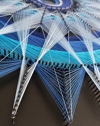 STAR #4 BLUE Obraz String art, P.A.rt