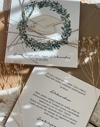 Personalizowana ręcznie robiona kartka gratulacje z okazji uzyskania absoluto, sorte