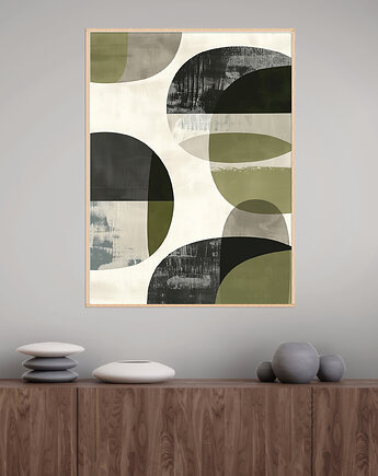 Geometria natury - Plakat, druk - Minimalizm, Boho, Loft #3, Black Sapphire Art