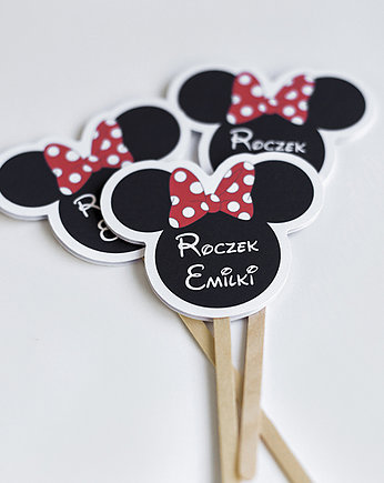 Pikery do babeczek MYSZKA MINNIE 6 szt, WOW party