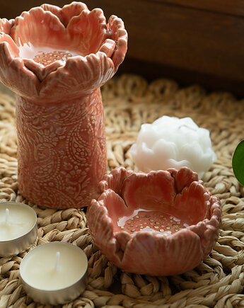 Ceramiczny świecznik na tealighty kpl 2 szt handmade, Agnieszka Szehyńska Ceramika