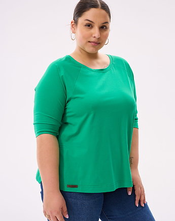 T-shirt Damski Anree Plus Size Emerald, blue shadow